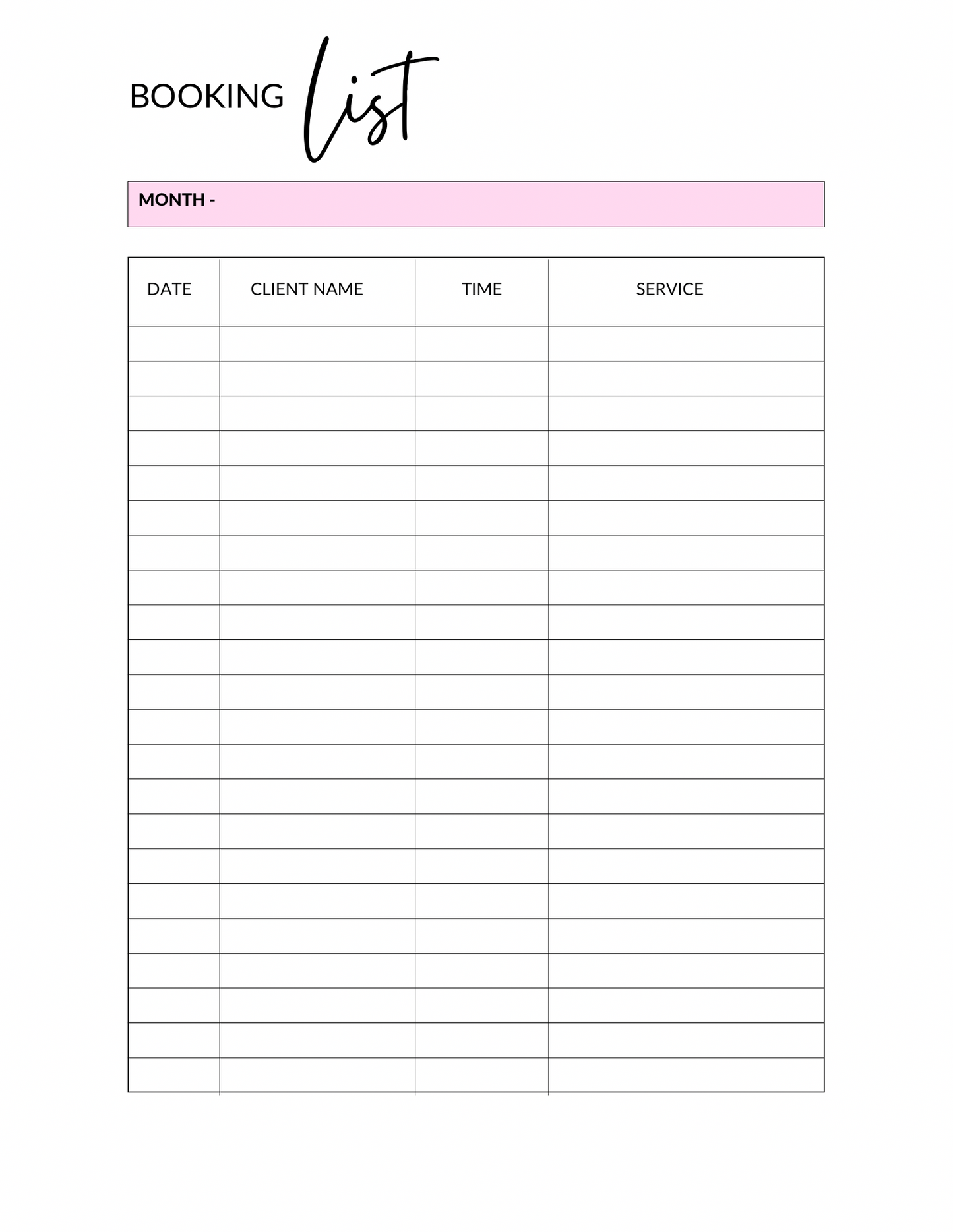 Lash Boss Electronic Planner