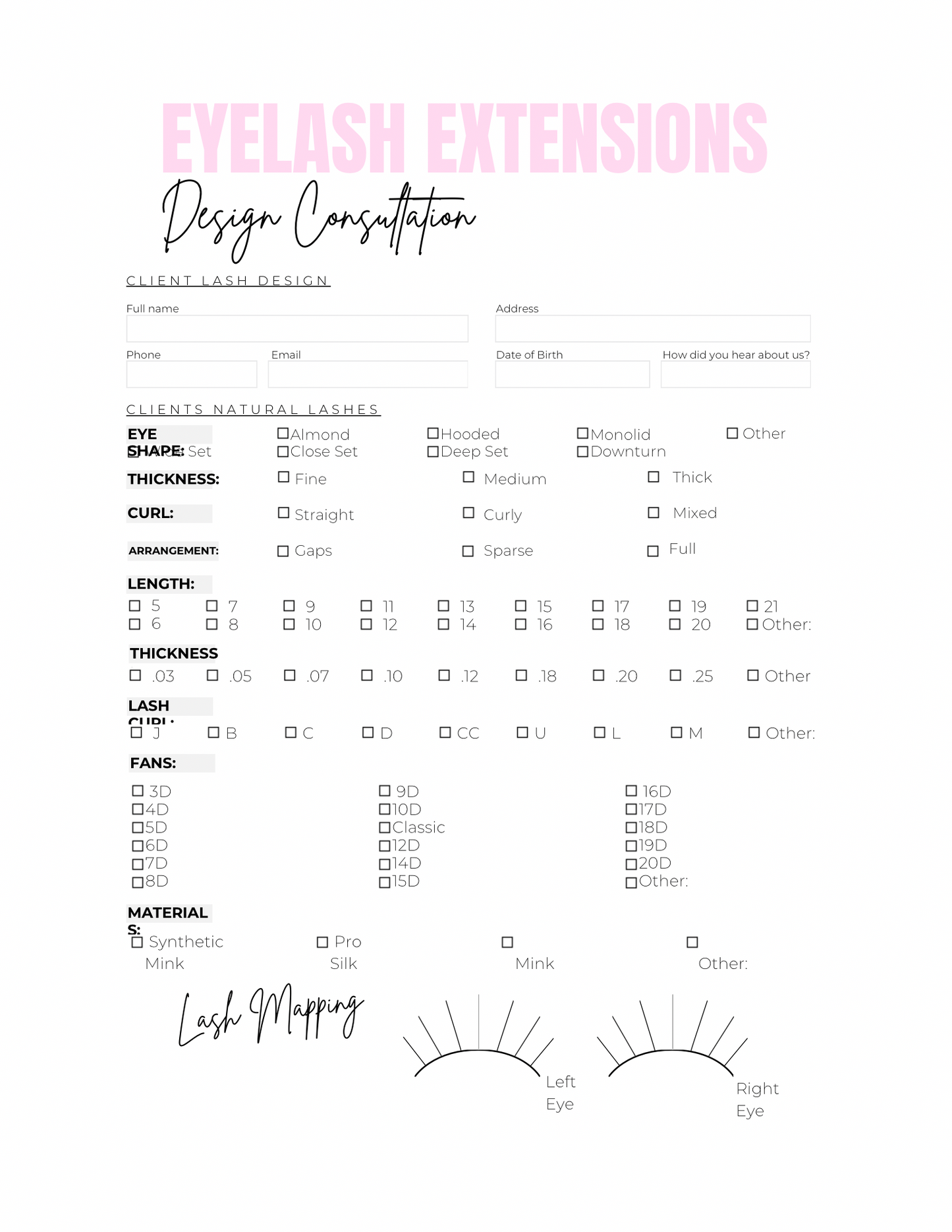 Lash Boss Electronic Planner